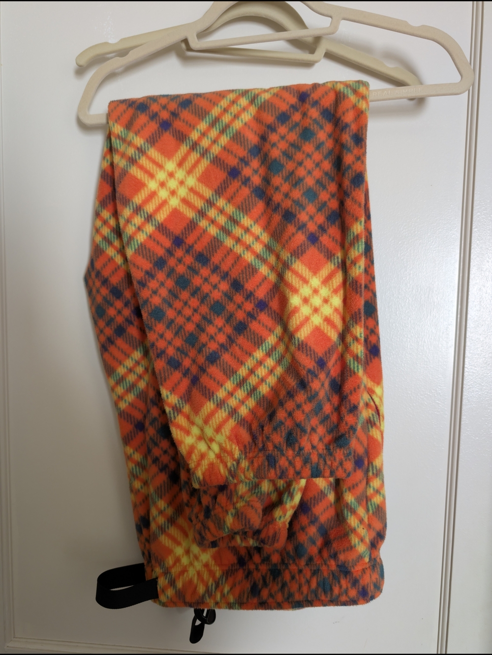 Teddy Fresh Orange Yellow Plaid Track Pants